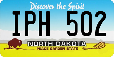 ND license plate IPH502