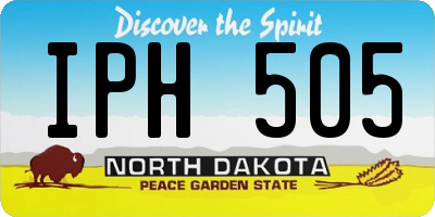 ND license plate IPH505
