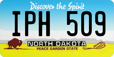 ND license plate IPH509