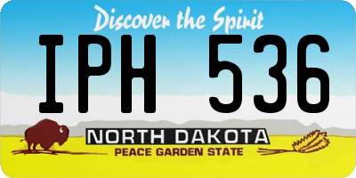 ND license plate IPH536