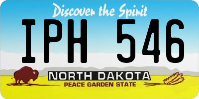 ND license plate IPH546