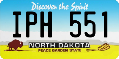 ND license plate IPH551