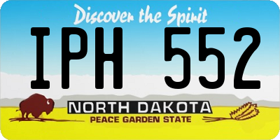 ND license plate IPH552