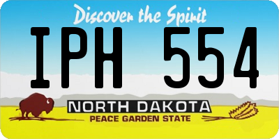 ND license plate IPH554