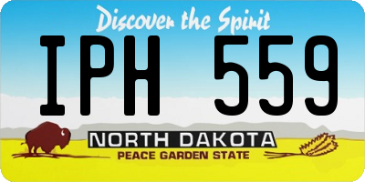 ND license plate IPH559
