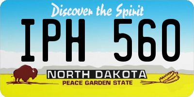 ND license plate IPH560