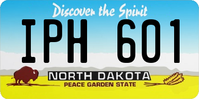 ND license plate IPH601