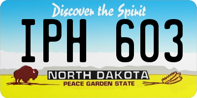 ND license plate IPH603