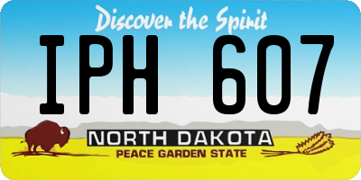 ND license plate IPH607