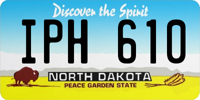 ND license plate IPH610