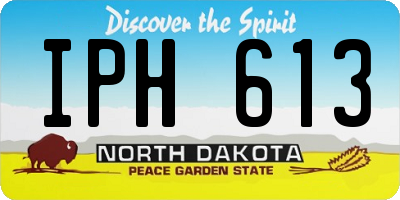 ND license plate IPH613