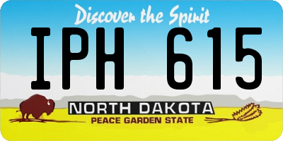 ND license plate IPH615