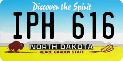 ND license plate IPH616