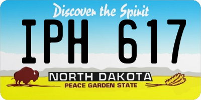 ND license plate IPH617