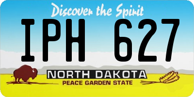 ND license plate IPH627
