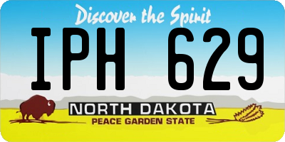 ND license plate IPH629