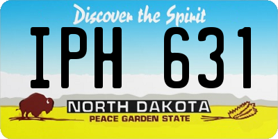 ND license plate IPH631