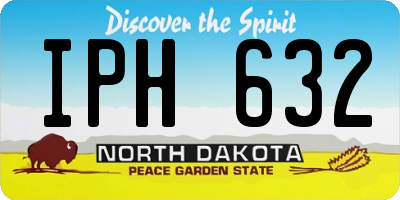 ND license plate IPH632