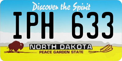 ND license plate IPH633