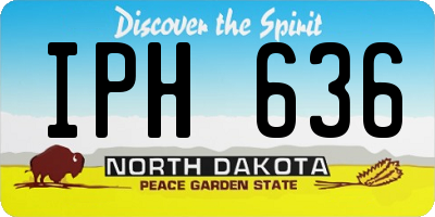 ND license plate IPH636