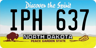 ND license plate IPH637