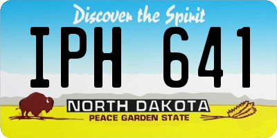 ND license plate IPH641