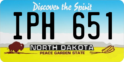ND license plate IPH651