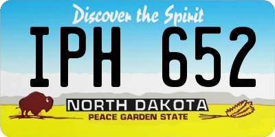 ND license plate IPH652