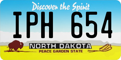 ND license plate IPH654