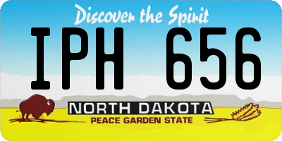 ND license plate IPH656
