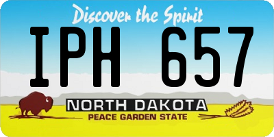 ND license plate IPH657