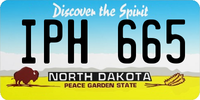 ND license plate IPH665