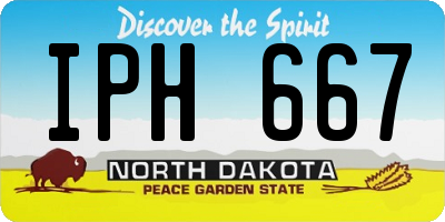 ND license plate IPH667