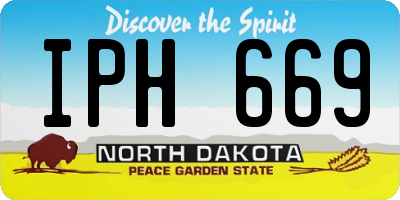 ND license plate IPH669