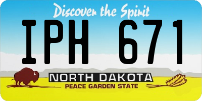 ND license plate IPH671