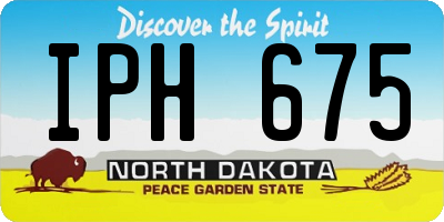 ND license plate IPH675