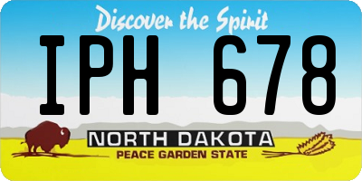 ND license plate IPH678