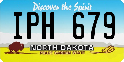 ND license plate IPH679