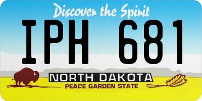 ND license plate IPH681