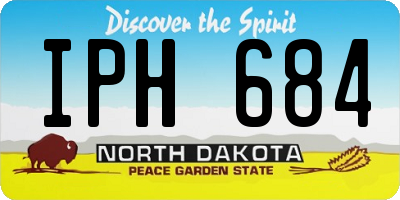 ND license plate IPH684