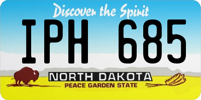 ND license plate IPH685