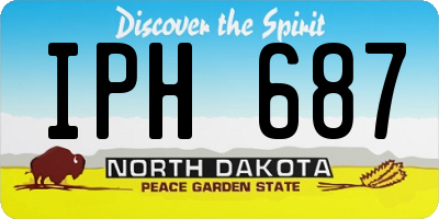ND license plate IPH687