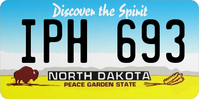 ND license plate IPH693