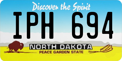 ND license plate IPH694