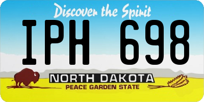 ND license plate IPH698