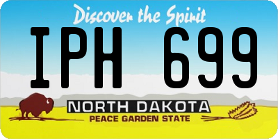 ND license plate IPH699