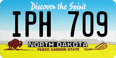 ND license plate IPH709