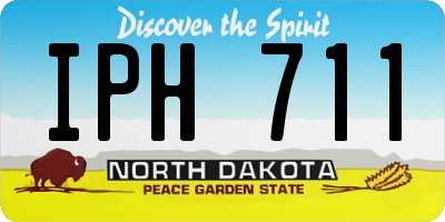 ND license plate IPH711