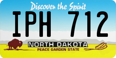 ND license plate IPH712