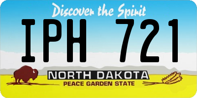 ND license plate IPH721